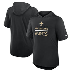 New Orleans Saints Lockup Tri-Blend Hoodie T-Shirt - Black - Nike