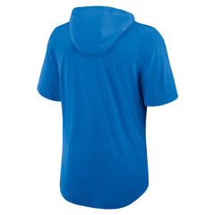 Detroit Lions Lockup Tri-Blend Hoodie T-Shirt - Blue - Nike