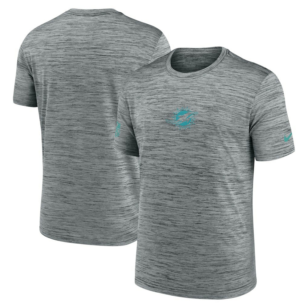 Miami Dolphins Sideline Velocity Dri-FIT T-Shirt - Gray - Nike