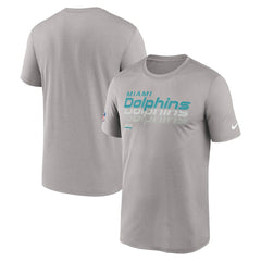 Miami Dolphins Sideline Legend Dri-FIT T-Shirt - Gray - Nike
