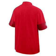 Kansas City Chiefs Sideline Short Sleeve Quarter-Zip Dri-FIT Coach Jacket - Red - Nike