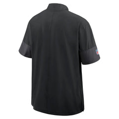 New York Jets Sideline Short Sleeve Quarter-Zip Dri-FIT Coach Jacket - Black - Nike