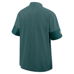 Philadelphia Eagles Sideline Short Sleeve Quarter-Zip Dri-FIT Coach Jacket - Midnight Green - Nike