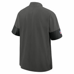 Tampa Bay Buccaneers Sideline Short Sleeve Quarter-Zip Dri-FIT Coach Jacket - Pewter - Nike