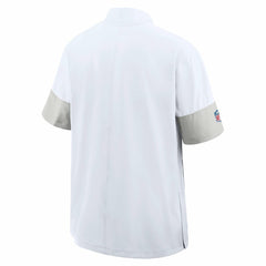 New Orleans Saints Sideline Short Sleeve Quarter-Zip Dri-FIT Coach Jacket - White - Nike