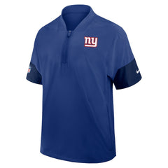 New York Giants Sideline Short Sleeve Quarter-Zip Dri-FIT Coach Jacket - Royal - Nike