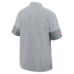 Detroit Lions Sideline Short Sleeve Quarter-Zip Dri-FIT Coach Jacket - Gray - Nike
