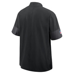 Detroit Lions Sideline Short Sleeve Quarter-Zip Dri-FIT Coach Jacket - Black - Nike