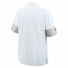 Buffalo Bills Sideline Short Sleeve Quarter-Zip Dri-FIT Coach Jacket - White - Nike