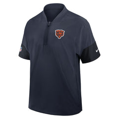 Chicago Bears Sideline Short Sleeve Quarter-Zip Dri-FIT Coach Jacket - Navy - Nike