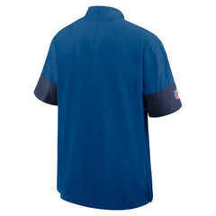 Indianapolis Colts Sideline Short Sleeve Quarter-Zip Dri-FIT Coach Jacket - Royal - Nike