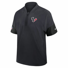 Houston Texans Sideline Short Sleeve Quarter-Zip Dri-FIT Coach Jacket - Navy - Nike
