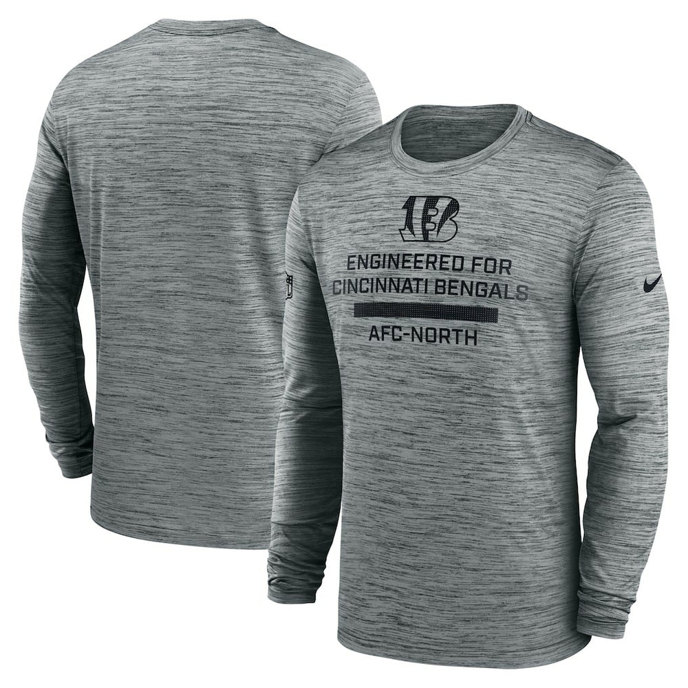 Cincinnati Bengals Sideline Velocity Performance Long Sleeve T-Shirt - Gray - Nike