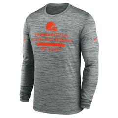 Cleveland Browns Sideline Velocity Performance Long Sleeve T-Shirt - Gray - Nike