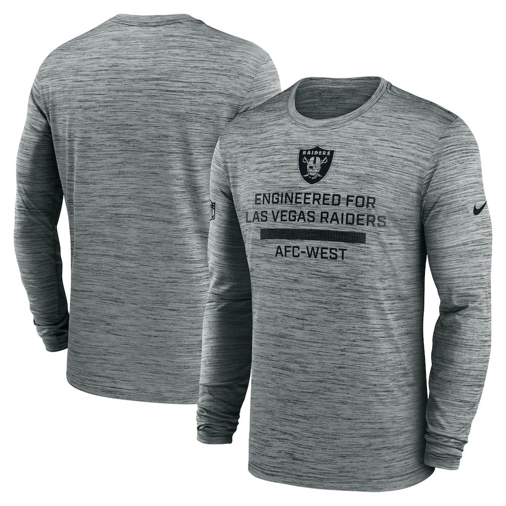 Las Vegas Raiders Sideline Velocity Performance Long Sleeve T-Shirt - Gray - Nike