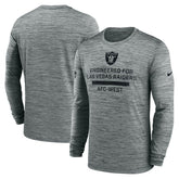 Las Vegas Raiders Sideline Velocity Performance Long Sleeve T-Shirt - Gray - Nike