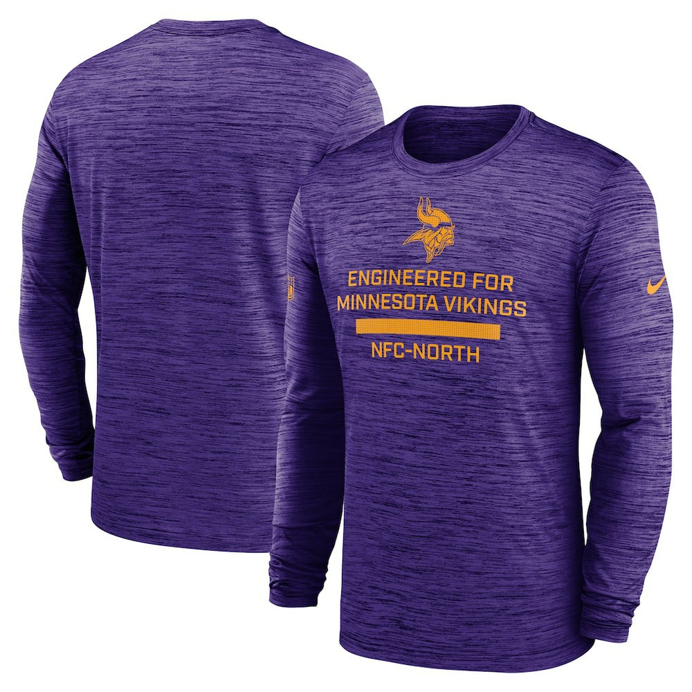 Minnesota Vikings Sideline Velocity Performance Long Sleeve T-Shirt - Purple - Nike