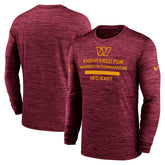 Washington Commanders Sideline Velocity Performance Long Sleeve T-Shirt - Burgundy - Nike