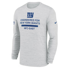New York Giants Sideline Velocity Performance Long Sleeve T-Shirt - Ash - Nike