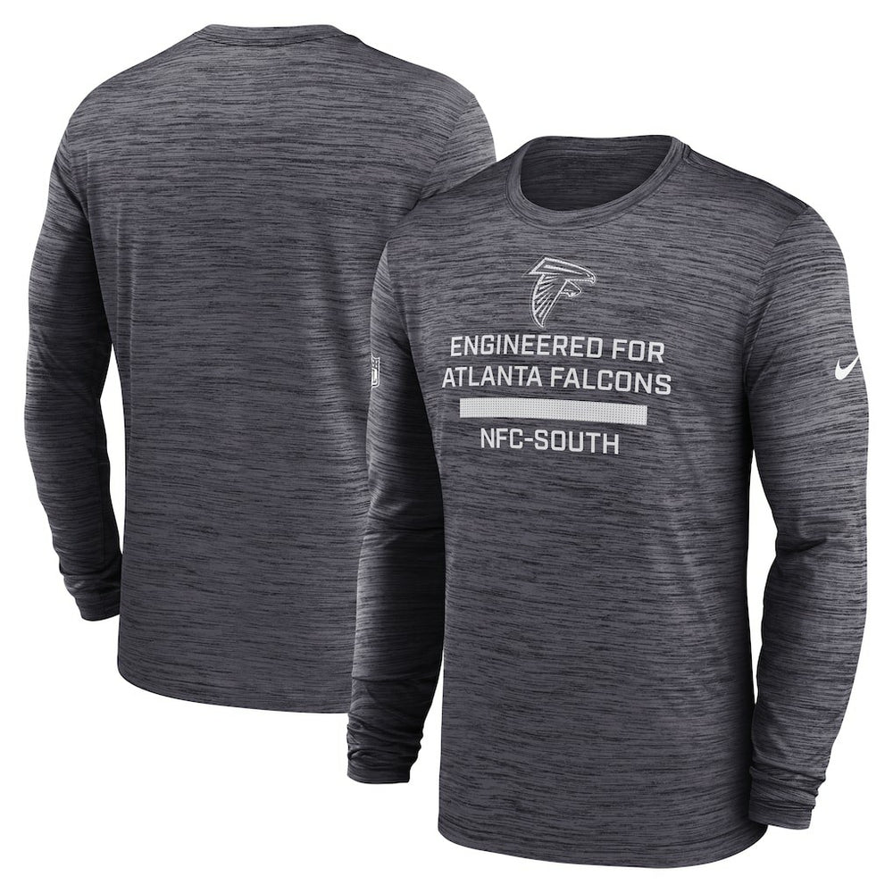 Atlanta Falcons Sideline Velocity Performance Long Sleeve T-Shirt - Charcoal - Nike
