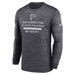 Atlanta Falcons Sideline Velocity Performance Long Sleeve T-Shirt - Charcoal - Nike