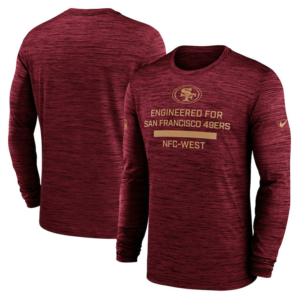San Francisco 49ers Sideline Velocity Performance Long Sleeve T-Shirt - Scarlet - Nike