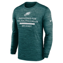 Philadelphia Eagles Sideline Velocity Performance Long Sleeve T-Shirt - Midnight Green - Nike