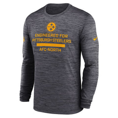 Pittsburgh Steelers Sideline Velocity Performance Long Sleeve T-Shirt - Black - Nike
