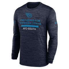 Tennessee Titans Sideline Velocity Performance Long Sleeve T-Shirt - Navy - Nike