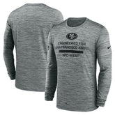 San Francisco 49ers Sideline Velocity Performance Long Sleeve T-Shirt - Gray - Nike