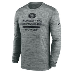 San Francisco 49ers Sideline Velocity Performance Long Sleeve T-Shirt - Gray - Nike