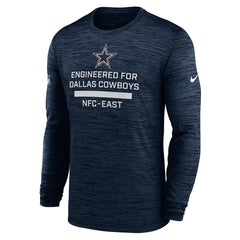 Dallas Cowboys Sideline Velocity Performance Long Sleeve T-Shirt - Navy - Nike