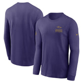 Baltimore Ravens Sideline Dri-FIT Long Sleeve T-Shirt - Purple - Nike