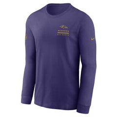 Baltimore Ravens Sideline Dri-FIT Long Sleeve T-Shirt - Purple - Nike