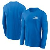 Detroit Lions Sideline Dri-FIT Long Sleeve T-Shirt - Blue - Nike