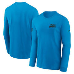 Carolina Panthers Sideline Dri-FIT Long Sleeve T-Shirt - Blue - Nike