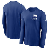 New York Giants Sideline Dri-FIT Long Sleeve T-Shirt - Royal - Nike