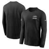 New York Jets Sideline Dri-FIT Long Sleeve T-Shirt - Black - Nike