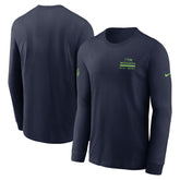 Seattle Seahawks Sideline Dri-FIT Long Sleeve T-Shirt - College Navy - Nike