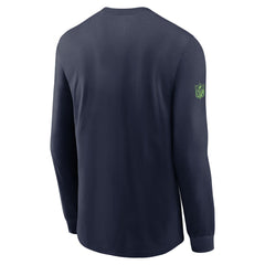Seattle Seahawks Sideline Dri-FIT Long Sleeve T-Shirt - College Navy - Nike