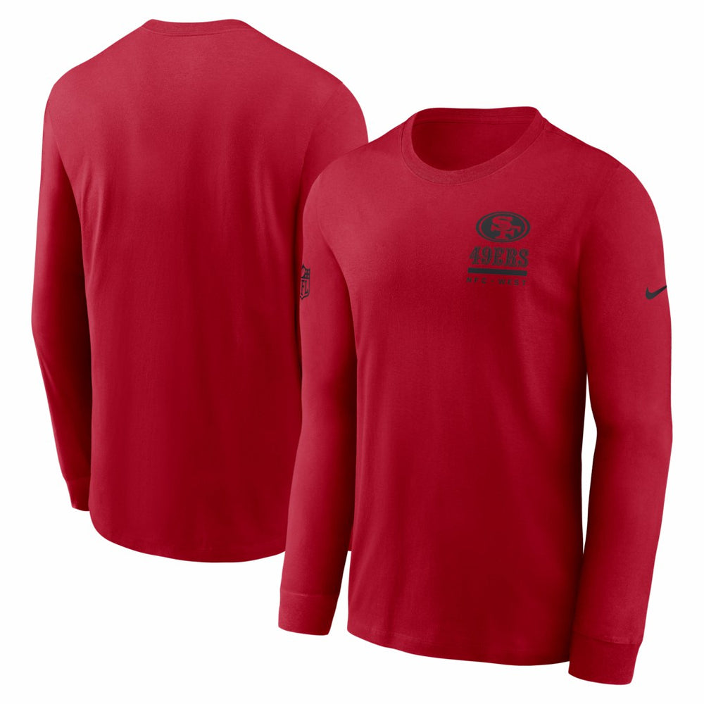 San Francisco 49ers Sideline Dri-FIT Long Sleeve T-Shirt - Scarlet - Nike