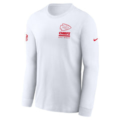 Kansas City Chiefs Sideline Dri-FIT Long Sleeve T-Shirt - White - Nike