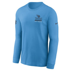 Tennessee Titans Sideline Dri-FIT Long Sleeve T-Shirt - Light Blue - Nike