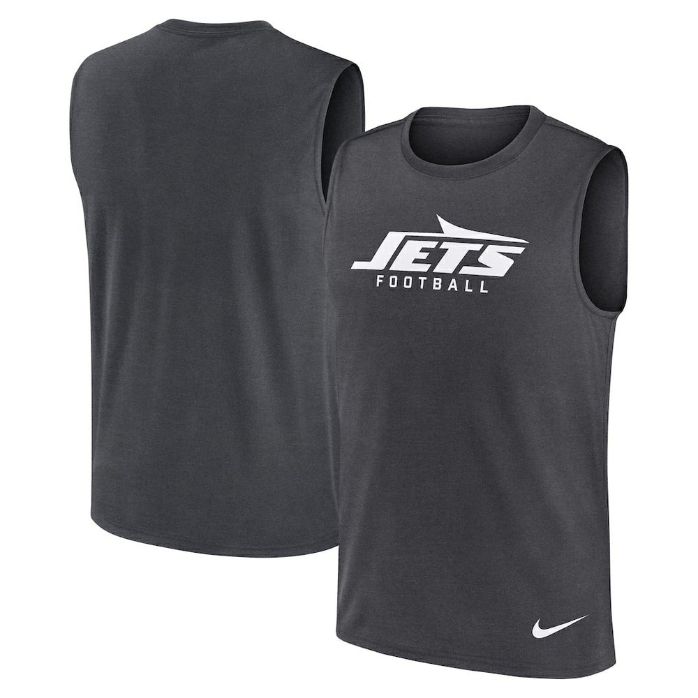 New York Jets Primetime Legend Dri-FIT Muscle Tank Top - Charcoal - Nike