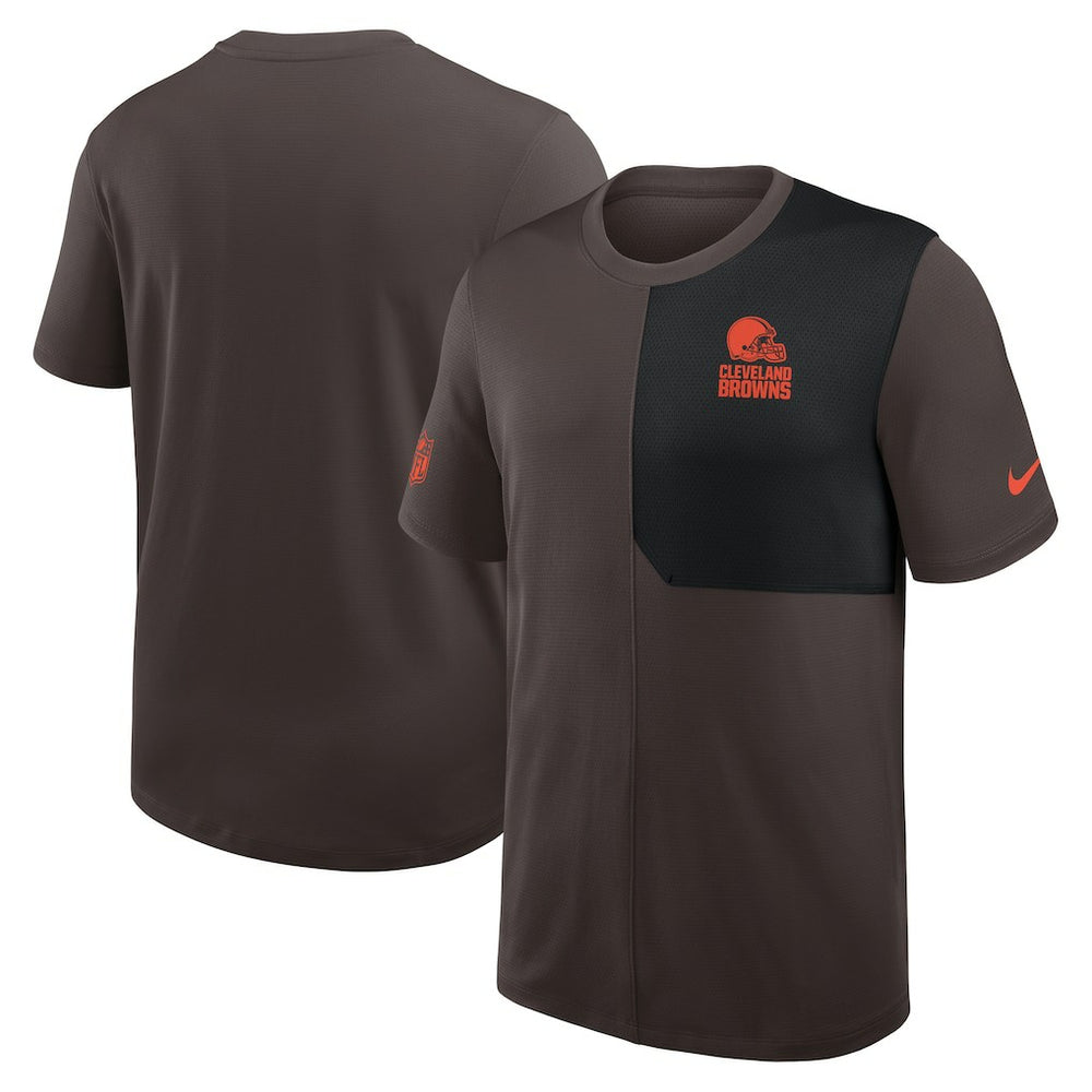 Cleveland Browns Sideline UV Dri-Fit Coach Shirt - Brown - Nike