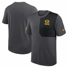 Green Bay Packers Sideline UV Dri-Fit Coach Shirt - Gray - Nike