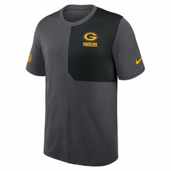 Green Bay Packers Sideline UV Dri-Fit Coach Shirt - Gray - Nike