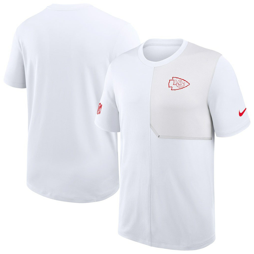 Kansas City Chiefs Sideline UV Dri-Fit Coach Shirt - White - Nike