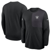 Las Vegas Raiders Sideline Coach UV Dri-FIT Long Sleeve Shirt - Black - Nike