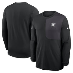 Las Vegas Raiders Sideline Coach UV Dri-FIT Long Sleeve Shirt - Black - Nike